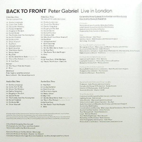 Peter Gabriel – Back To Front (Live In London) - Music Madness