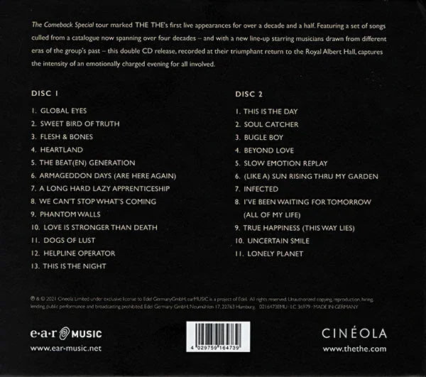 The The – The Comeback Special (Live At The Royal Albert Hall) - Music Madness