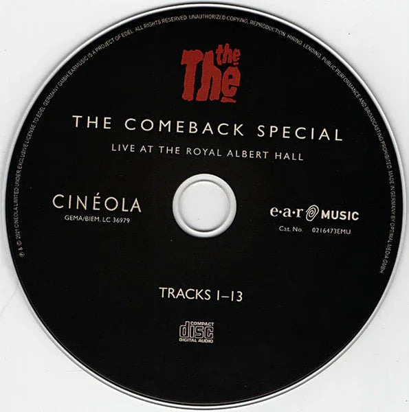 The The – The Comeback Special (Live At The Royal Albert Hall) - Music Madness