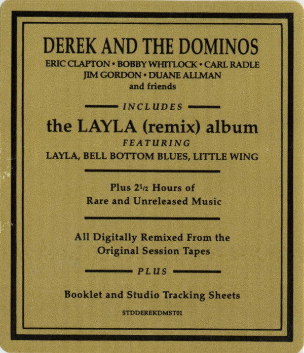 Derek And The Dominos* ‎– The Layla Sessions: 20th Anniversary Edition - Music Madness 