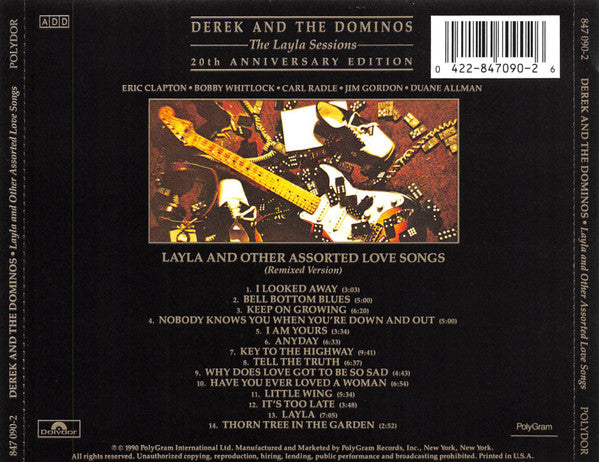 Derek And The Dominos* ‎– The Layla Sessions: 20th Anniversary Edition - Music Madness 