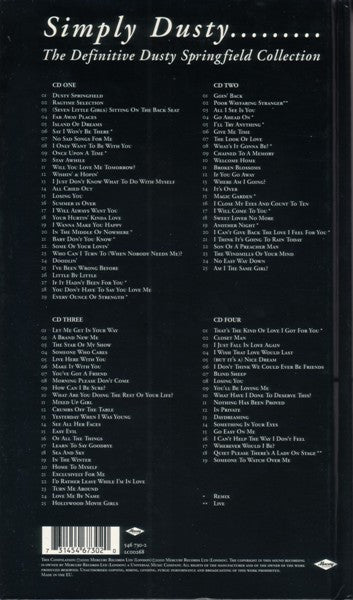 Dusty Springfield – Simply... Dusty - Music Madness 