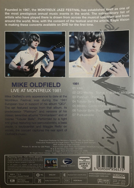 Mike Oldfield – Live At Montreux 1981 - Music Madness 